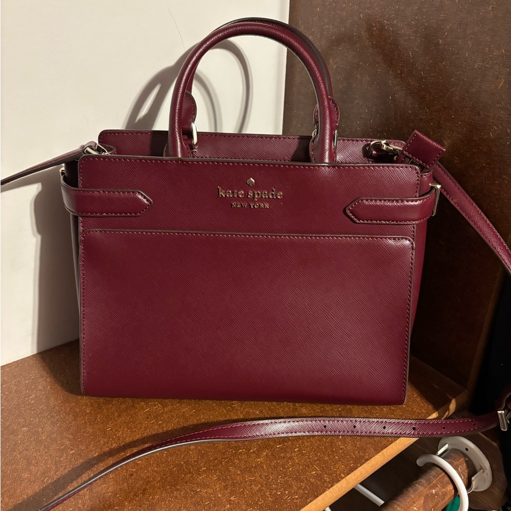 Kate Spade Red Satchel with Gold Hardware